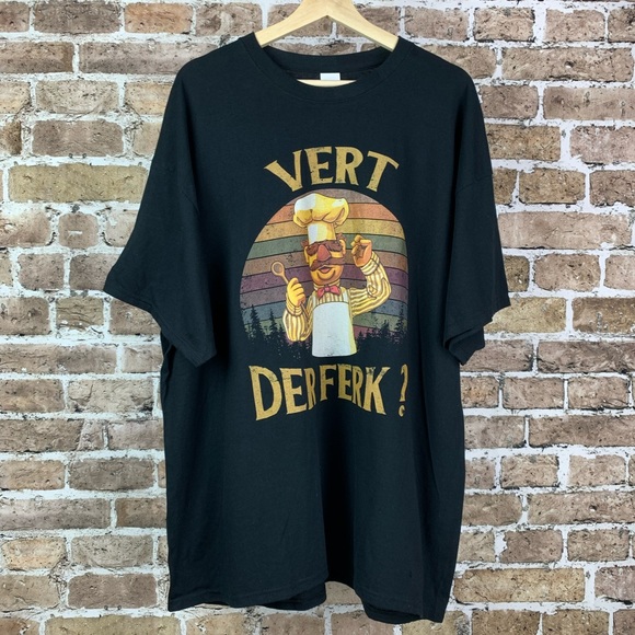 Muppets Other - Muppets Swedish Chef Mens T-Shirt Size 2XL Black